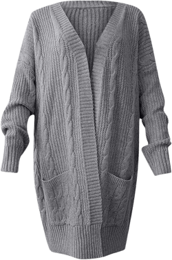 Women's Open Front Soft Knit Cardigans Loose Slouchy Oversized Wrap Chunky Pocket Sweaters Winter Coat Casual Jackets
