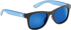 Flying Fisherman Kid's Spray Sunglasses - Black Blue/Smoke Blue Mirror