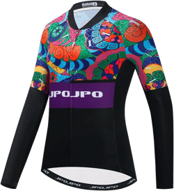 Hotlion Women's Cycling Jersey Long Sleeve Bike Jacket Autumn Bicycle Clothing Tops Cf2326 XX-Large