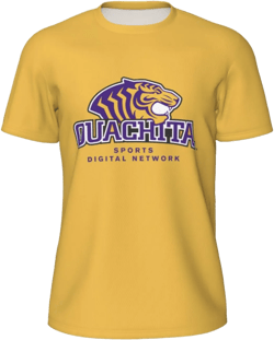 Cokyis Ouachita Baptist University Logo Men's Crew Neck T-Shirt, Dry Moisture Wicking, Breathable Mesh Short Sleeve