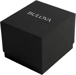 Bulova Classic Mens Quartz Ana;og Wristwatch Stainless Steel Watch in Silver, Gold and Blue.