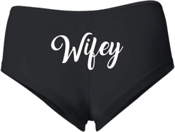 Wild Bobby Whatever Daddy Wants Daddy Gets Women's Cotton Spandex Booty Shorts X-Large Black-wifey