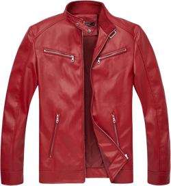 WULFUL Men's Stand Collar Leather Jacket Motorcycle Lightweight Faux Leather Outwear