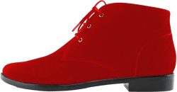 YDN Womens Trendy Low Heel Pointy Toe Lace Up Chukka Ankle Boots Flats Fall Winter Booties Casual Formal Dress Shoe Size 4-15 US 8 Red