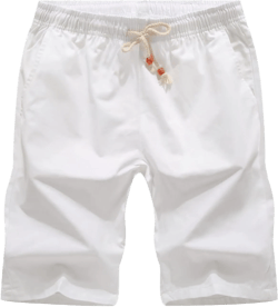 Mens Casual Shorts Slim Fit Elastic Waist Drawstring Shorts Lightweight Summer Beach Shorts Comfy Bermuda Shorts