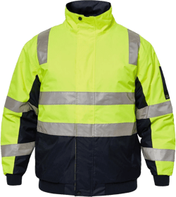 Workcraft Hi Vis Modern Bomber Jacket With Reflective Tape (WW9011)