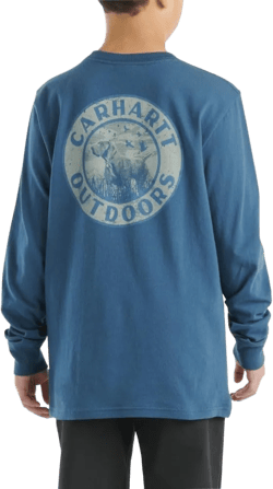 Carhartt Boys' Long Sleeve Crewneck T-Shirt with Pocket