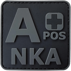PVC First Aid Patch 2x2 A Positive Patch Compatible with Velcro PVC Plate Carrier Patches Ifak Patch First Aid Kit Patch Blood Type Patch Tactical Patches for Backpacks A Pos Patch (Blackout Subdued) black