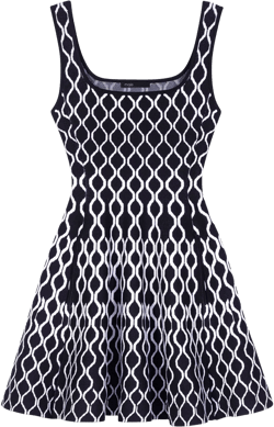 Mini patterned knit dress