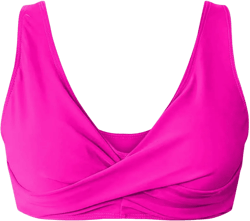 Women's Bikini Tops Ladies Padded Swimsuit Top Criss Cross V Neck Bras Push Up Bra Athletic Bathing Suit Sports Bra X-Large Hot Pink