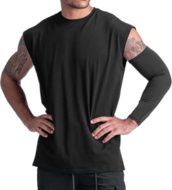 MECH-ENG Men's Muscle Sleeveless T Shirts Athletic Fitness Tank Top Bodybuilding Training Tee Shirts (Black Small)