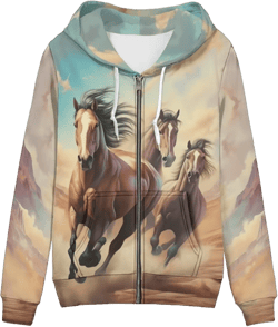 YEXIATODO Zip Up Hoodies for Women Long Sleeve Sweaters for Casual Wear XS-5XL Medium Stylish Horse