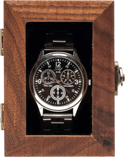 Single Walnut Wooden Watch Box Vintage Jewelry Storage Travel Case Organizer for Men and Women,Wristwatch Display Box Holder with Acrylic Lid Walnut Wood 1 Slot