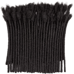 DAIXI 0.6cm Thickness 8 Inch 10 Strands 100% Human Hair Loc Extensions for Man/Women Handmade Permanent Dreadlock Extensions Bundles Can Be Dyed Bleached Twisted Curled