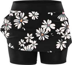 i Knee Stretcher Pleated Black Skirts for Women Knee Length Plus Size Shorts for Women 3X Womens Running Shorts with Pockets Skorts for Women Dressy Casual Tummy Control