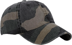 Unisex Military Army Hat Men Women Baseball Cap Flat Top Cap Adjustable Camo Cadet Cap One Size Camo-2