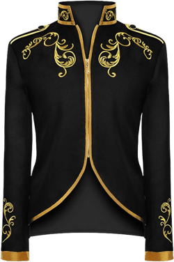 Mens Stylish Court Prince Black Velvet Embroidery Blazer Suit Jacket Suit Allover Sparkle Tuxedo for Party Dinner Prom XX-Large Black