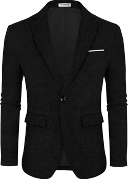 Men's Sport Coat Casual Blazer One Button Lightweight Business Suit Jacket