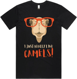 Camel Tshirt, Organic Cotton Graphic Tee