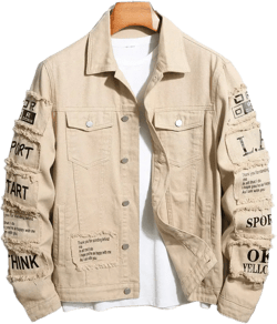 Multi Patches Men's Denim Jacket