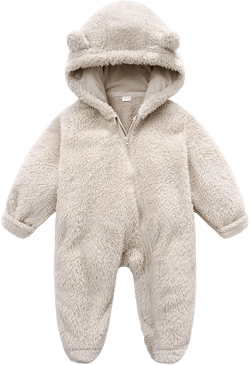 Deals of The Day Clearance Today's Deals Winter Newborn Baby Boy Girl Solid Romper Unisex Infants Hooded Outfit Clothes Waffle Cotton Button Jumpsuits Amazon Clearance Items Daily Deals