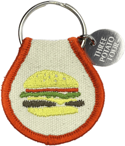 Burger Patch Keychain