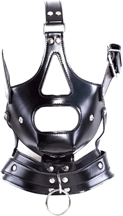 Experience the Mystery of Masquerade with Leather Collar Masks: Perfect for Cosplay and Halloween, Black