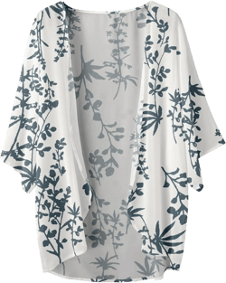 Stessotudo Cardigan for Women Open Front 3/4 Sleeve Lightweight Cardigans Floral Print Loose Fit Casual Chiffon Cover-Up Tops