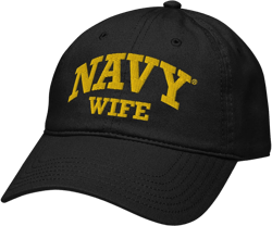 United States Navy Wife Adjustable Baseball Hat One Size Black