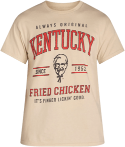 KFC Logo Collegiate Men's Graphic Tee with Short Sleeves, Sizes S-3XL