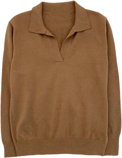 Fnfmrfmr Women Lapel Knit Sweater Long Sleeve Stripe Slim Casual Pullover Sweaters One Size Brown