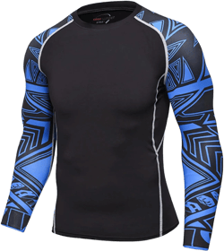 Men's UPF 50+ Rash Guard Long Sleeve Swimming Shirts Quick Dry Beach Water Surf Swim Shirt Wetsuit Top Large Black,blove