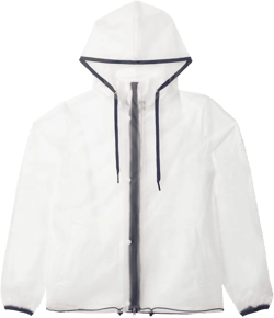 HORZE B Vertigo Remi Women's Equestrian Transparent Waterproof Rain Jacket with Detachable Hood