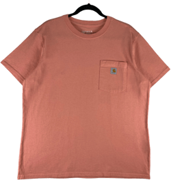 Carhartt Womens Pink Loose Fit Cotton Pocket Tee Shirt Size XL