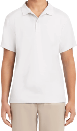 IZOD Men's Short Sleeve Performance Polo Shirt 38-39 White-100