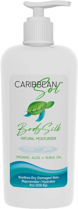 Caribbean Sol Body Silk Moisturizer, 8oz - Natural After Sun Lotion with Organic Aloe and Vitamin E, Paraben-Free After Sun Skin Care, Tan Extender Lotion, Beach Vacation Essentials, Travel Essentials