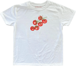 Y2K Graphic Tees for Women Retro Aesthetic Pattern Crop Tops Teen Girls Crewneck Vintage Baby Tee Slim Fit Shirt Large O Tomato Red