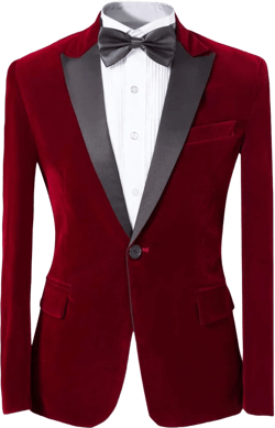 Cloudstyle Men's Peaked Lapel 1 Button Dinner Jacket Wedding Blazer Prom Tuxedo