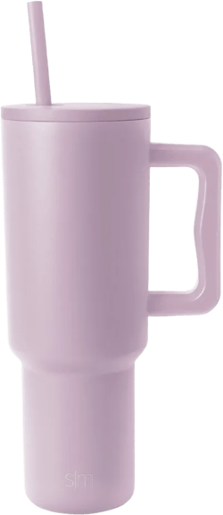 Simple Modern Trek 40oz Stainless Steel Lidded Tumbler Powder Coat Lavender Mist: Dishwasher-Safe, Cold Beverages