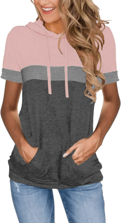 Womens Tops Summer Clothes Hoodies for Women Shirts Casual Short Sleeve Fashion Blouses Trendy Tunics