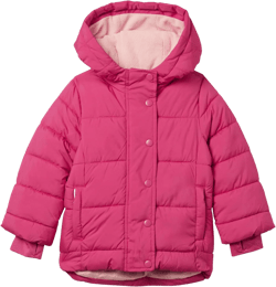 Amazon Essentials Girls and Toddlers' Heavyweight Hooded Puffer Jacket Medium Pink