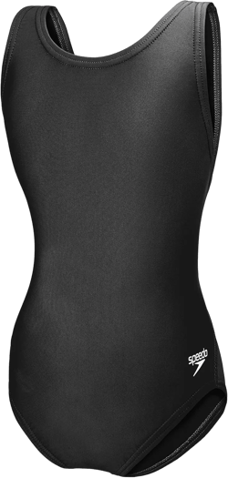 Speedo Girl's Swimsuit One Piece PowerFlex Eco Super Pro Solid Youth 22 New Black