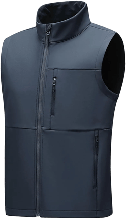 Mens Lightweight Softshell Vest Windproof Sleeveless Jacket for Travel Hiking Running Golf Outdoor Casual Padded Vest Medium Dark Gray