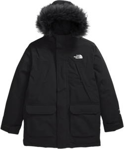 THE NORTH FACE Boys' McMurdo Parka | Long Waterproof Winter Jacket With 600 Fill Waterfowl Down Insulation XX-Large Tnf Black