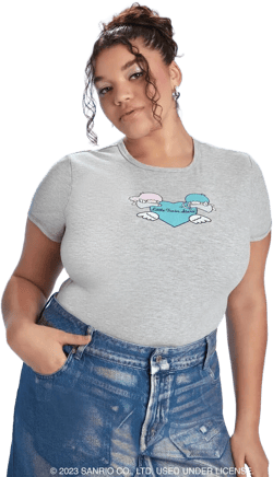 Plus Size Little Twin Stars Graphic Tee