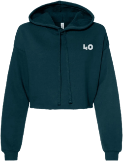 40 Love “Player” Ladies Cropped Fleece Hoodie