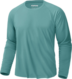 KEFITEVD Men's UV Sun Protection UPF 50+ Shirts Long Sleeve Rash Guard Workout Quick Dry Shirt for Hiking Fishing Swimming Grey Green X-Large