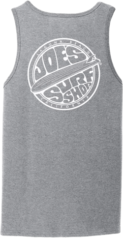 Joe's Surf Shop Mens Graphic Logo Collection Heavyweight Cotton Tank Tops-S-4XL XX-Large Athletic Heather / Fins Up Logo