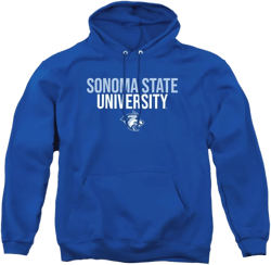 LOGOVISION Official Collegiate Distressed Stacked Adult Pullover Hoodie Collection XX-Large Sonoma State Seawolves