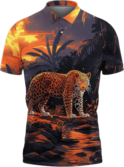 Jaguar Golf Shirt Men Funny Golf Polos for Men Dry Fit- Panther Golf Polo Shirts Hawaiian Polo Golf Outfits (MP_PL_46) Medium Jaguarn_11
